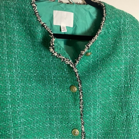 H&M Textured-weave Jacket in Green XL - Picture 10 of 13